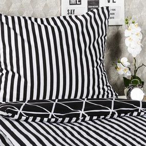Lenjerie de pat din bumbac 4Home Galaxy, negru, 140 x 200 cm, 70 x 90 cm