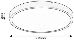 Plafoniera pentru baie, Protectie IP44 Alenzo D-35,5cm alba