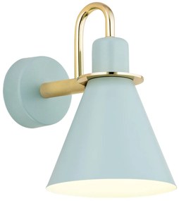 Aplica moderna design retro Beverly albastru/auriu