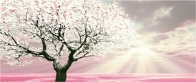 Tabloul copacului roz (120x50 cm)