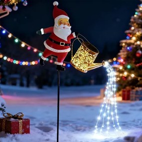 Aigostar-LED Decorațiune de Crăciun pentru exterior 120xLED/8 funcții 80 cm IP44 Santa/alb rece