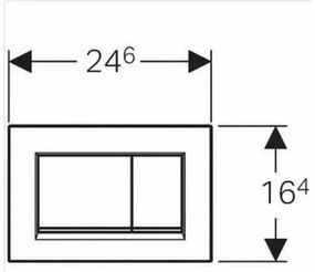 Clapeta de actionare Geberit Sigma30 alb mat lacuit   crom lucios EasyToClean