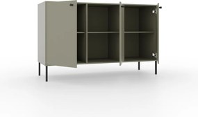 Comodă cu trei usi, 124x41x74cm, Tili System, ADRK Furniture (Culoare: Eucalipt / Eucalipt)