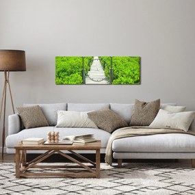 Tablou - poteca din lemn (cu ceas) (90x30 cm)
