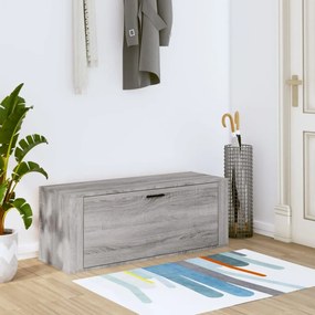 vidaXL Pantofar de perete, gri sonoma, 100x35x38 cm, lemn prelucrat