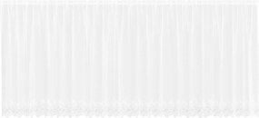vidaXL Cortină din Dantelă cu perdele Alb 160 x 600 cm Poliester