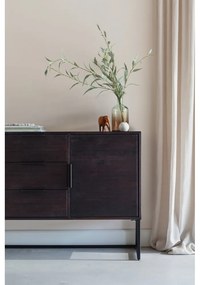 Comodă maro joasă din lemn de tec 135x82 cm Webster – White Label