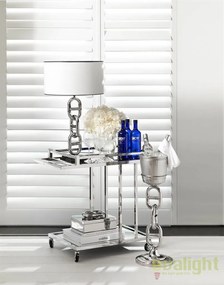 Gheridon/ Masuta laterala eleganta Beverly Hills argintiu 104872 HZ