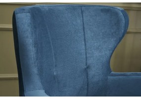 Fotoliu cu aripi NEKO, albastru