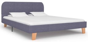 vidaXL Cadru de pat, gri deschis, 140 x 200 cm, material textil