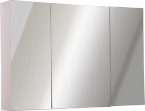 Kleankin Dulăpior de Perete pentru Baie, Mobilă cu 3 Uși cu Oglindă, 90x60x13,5 cm, Lemn | Aosom Romania
