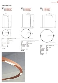 Lustră LED pe cablu UNION Redo 01-2209 LED/68W/230V 3000K d. 120 cm auriu