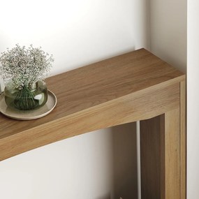MAM25 - Masa Consola foarte ingusta, 100 cm, masuta hol, living, dining, dormitor - Maro Deschis / Maro
