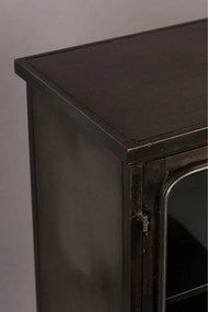 Vitrină neagră din metal 60x100x35 cm Denza – Dutchbone