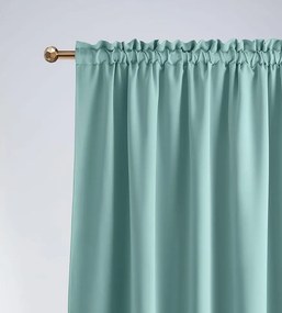 Perdea opacă cu rejansă, de culoare mentă 140 x 280 cm