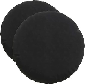 vidaXL Perne de Șezut 2 pcs Negru Ø 40 x 13 cm Catifea