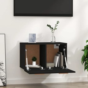 Dulap de perete, negru, 60x36,5x35 cm, lemn prelucrat Negru, 1