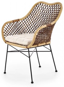 Set masa rotunda Morgan ø120 cm + 3 scaune K336 ratan natural