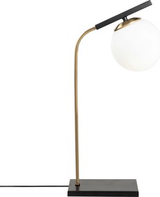 Veioza YILDIZ 4021, negru/auriu, sticla/metal, 26x15x55 cm