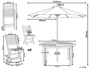 Set mobilier de grădină Tiarra (lemn deschis) . 1076326