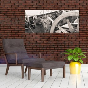 Tablou - Cârma de barcă cu vele (120x50 cm)