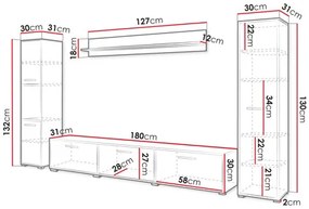 Mobilier living Ikinra XL (Negru grafit) . 1104556