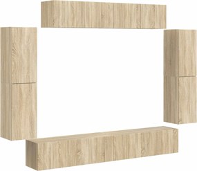 vidaXL Cabinet TV 8 pcs Stejar Sonoma