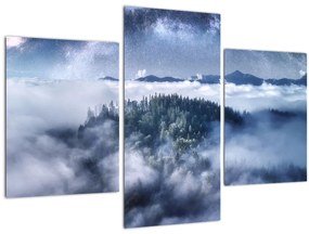 Tablou pădurii în ceață (90x60 cm)