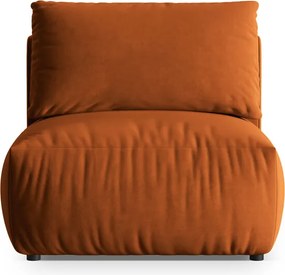 Modul pentru canapea, 1 loc, Chris-184, Micadoni Home, 100x85x80 cm, catifea, teracota