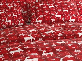 Lenjerie de pat din microfibra VELVET CHRISTMAS rosie Dimensiune lenjerie de pat: 70 x 90 cm | 140 x 220 cm