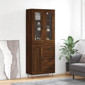 3198696 vidaXL Dulap înalt, stejar maro, 69,5x34x180 cm, lemn compozit