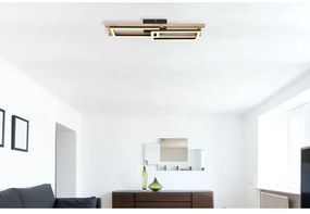 Plafoniera LED design modern ILLA negru, maro 69x36,5cm