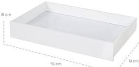 Sertare pentru sub pat de copii albe 2 buc. – Roba