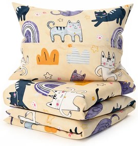Lenjerie cocolino PURRSLEEP bej Dimensiune lenjerie de pat: 2 buc 70 x 90 cm | 200 x 220 cm