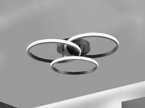 Lampă de plafon LED dimabilă 70W/230V 3000-6500K, neagră, cu telecomandă