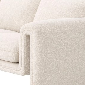 Canapea fixa design LUX stil contemporan Tondo Bouclé cream