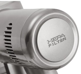 Aspirator vertical Oliver Voltz OV51001L, Manual, Li-ion 2500 mAh, 25.9 V, 3 Viteze, Filtru HEPA, 0.7 L, Sistem Ciclon, Gri