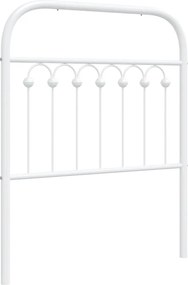 vidaXL Tăblie de pat de schimb metalică, alb, 75 cm