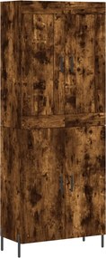 vidaXL Dulap înalt, stejar fumuriu, 69,5x34x180, lemn compozit