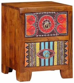 vidaXL Noptiera 35x35x45 cm din lemn masiv de salcam