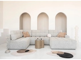 Colțar modular bej extensibil/cu spațiu de depozitare (cu colț pe partea stângă) Lulu – Miuform