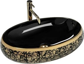 Lavoar pe blat Rea Meryl negru-auriu 60 cm