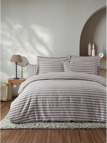 Set lenjerie pat 162ELR4135, maro, bumbac/poliester, 200x220 cm, cu ce