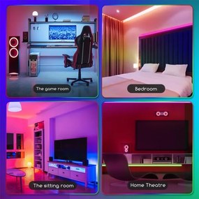 Aigostar - Bandă LED RGB reglabilă 5 m LED/24W/12/230V IP65 + telecomandă