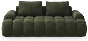 Canapea verde cu tapițerie din catifea 200 cm Linz – Cosmopolitan Design