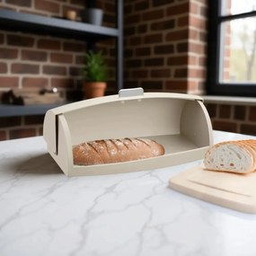 Cutie pentru pâine din metal, 45×28.5×17 cm, bej, Klausberg KB-7932