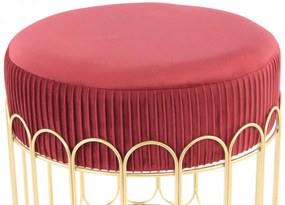 Puf/ Taburet tapitat Cleopatra Bordeaux