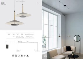 Lustra cu 2 pendule LED design tehnic ORION MA-7306