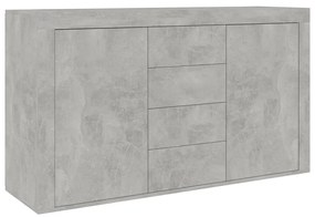 Servantă, gri beton, 120 x 36 x 69 cm, pal