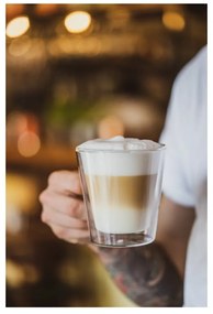 Căni 2 buc. pentru cappuccino/cu perete dublu din sticlă 350 ml – Vialli Design